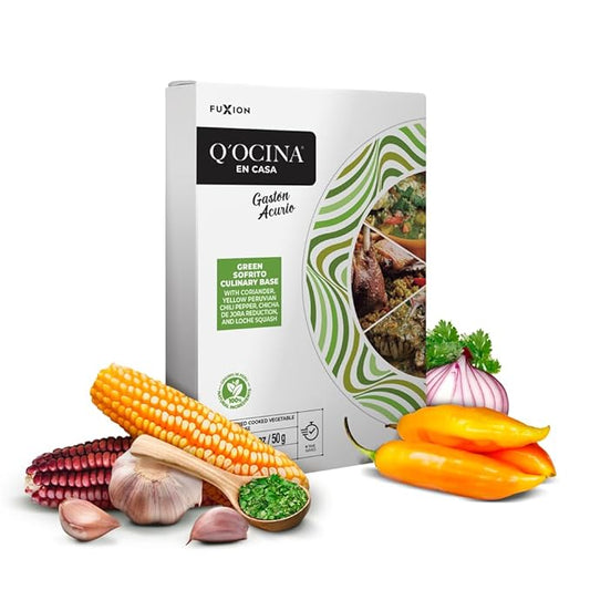 Green Sofrito Base by Gastón Acurio for Latinoamerican Recipes, Gluten Free Taco Seasoning, Culantro, Loche Squash and Ají Amarillo, No Preservatives, No Artificial Flavors, Q?™ocina en Casa, 1.79 oz