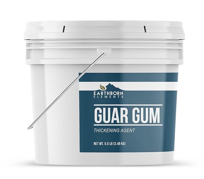 Earthborn Elements Guar Gum Powder, 1 Gallon, Gluten-Free Food Thickener & Binder, Baking, Resealable Bucket