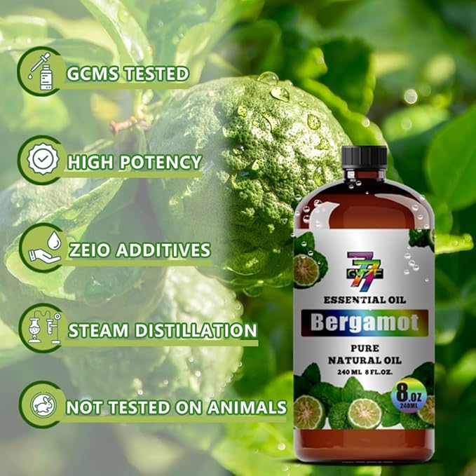 Bergamot Essential Oil (8 oz / 240 ml) ??Bergamot Oils for diffusers, humidifiers, Home Baths, Cleaning Products, Yoga, DIY Soaps and DIY Scented Candles