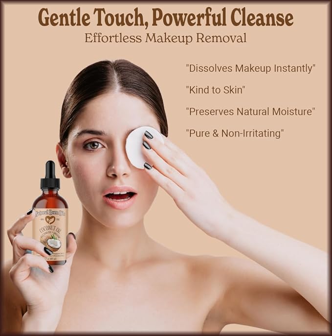 Coconut Oil Fractionated, 16oz, Organic, Cold-Pressed, Carrier Oil, Fast-Absorbing, Deep Skin Care, Hair Health, Natural Born Oils.