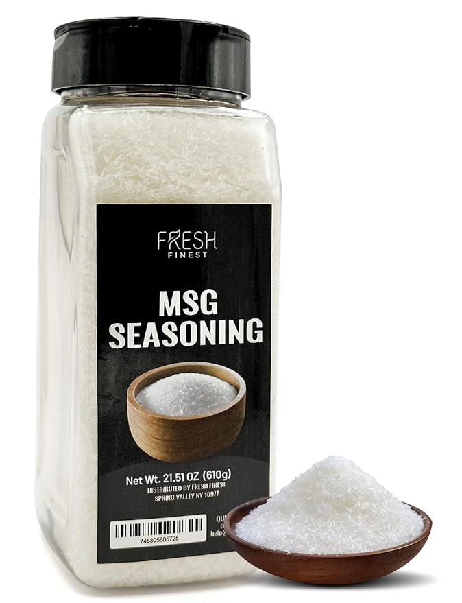 Fresh Finest MSG Seasoning ??21.51oz MSG Powder ??Monosodium Glutamate Powder ??Pure Flavor Enhancer Powder ??Ideal for Cooking, Food, Desserts ??Rich Umami Taste ??No Additives or Fillers