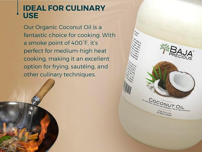 Baja Precious - Coconut Oil, Case of 4 X 1 Gallon Jugs
