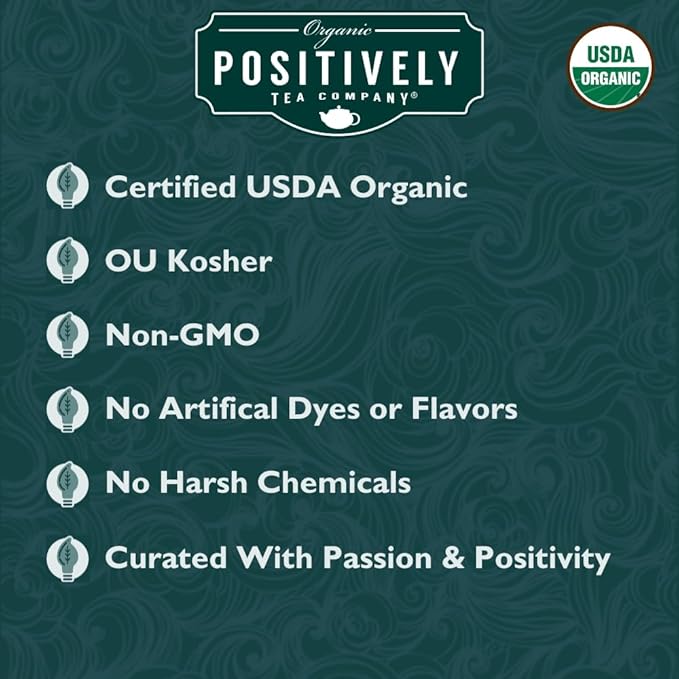 Organic Positively Tea Company, Raspberry Rosé, Herbal Tea, Loose Leaf, 4 Ounce