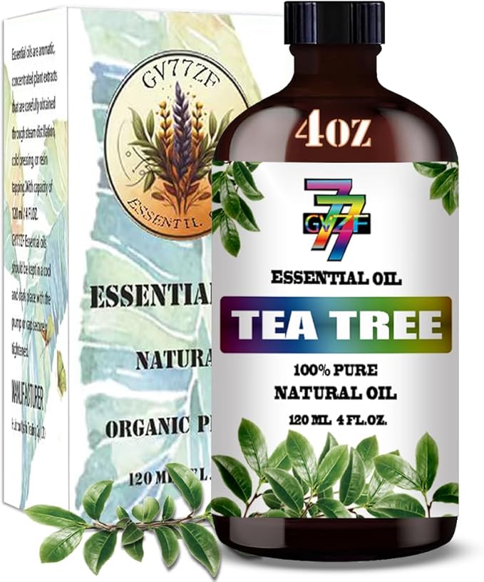 Tea Tree Essential Oil (4 oz/120 ml) ??Tea Tree Oils for Aromatherapy, diffusers, humidifiers, Home fragrances, DIY Skincare, soap Making, DIY Candle, Relaxation, Yoga, and Meditation