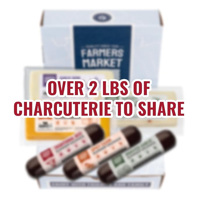 Farmers Market, Gluten Free, Keto, Paleo, Low Sodium, Zero Sugar, Christmas Charcuterie Board, Holiday Meat and Cheese Gift Baskets, Classic Assortment