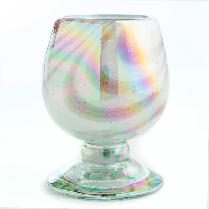 Authentic Mexican Tequila Hand Blown Shot Glasses - Set of 4-2 oz - Mini Glass Snifters - Heavy Base - Cognac (Mystic Orchid)