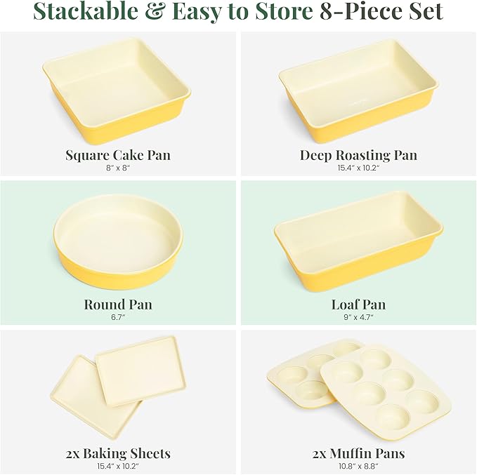 Larder & Vine 24 Piece Set (Limoncello) | Bakeware Set, Utensil Set, and Trivets