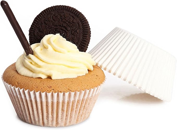 Tosnail 2000 Packs Standard Cupcake Liners Muffin Liner Muffin Wrappers Food Grade & Grease-Proof Paper Baking Cups - White