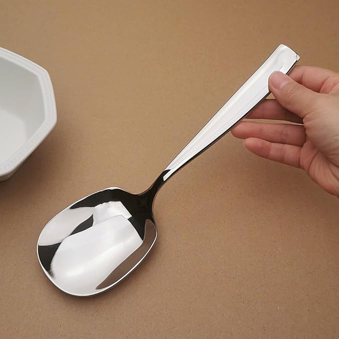 Large Serving Spoon, Premium 316L Stainless Steel Buffet Serving Spoon 9.5 Inch (1pack)