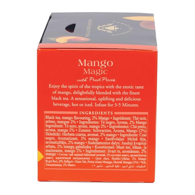 Ahmad Tea Mango Magic Black Tea, 20-Count Boxes (Pack of 6)