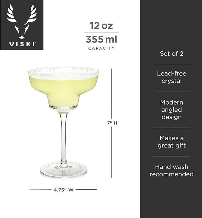 Viski Margarita Glasses Set 2
