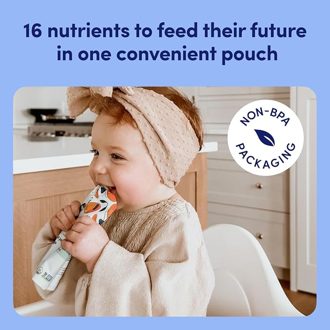 Cerebelly Organic Baby Food Pouches ??Dairy Free Smoothies for Toddlers | No Added Sugar, Fiber, Non-GMO | Toddler Smoothie Pouches | 4oz BPA-Free Baby Food | Purple Carrot Blueberry | 6 Count