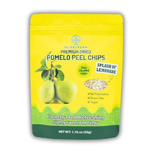 (Pack of 3) NOKKI FARM Premium Dried Pomelo Peel | Crunchy | Slightly sweet and tangy | 50g