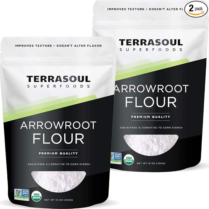 Terrasoul Superfoods Organic Arrowroot Flour, 2 lbs (2 pack)