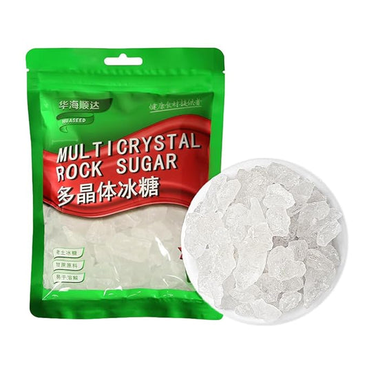 Fraunitsh Natural Rock Sugar, 9.87oz Crystal Rock Sugar Whole for Beverages Baking Cooking pho, Small Pieces Sugar Crystals
