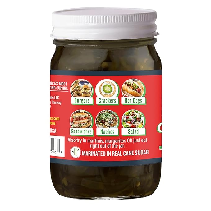 Candied Jalape챰o Slices 12 fl oz Ragin' Cajun Foods (Pack of 12)