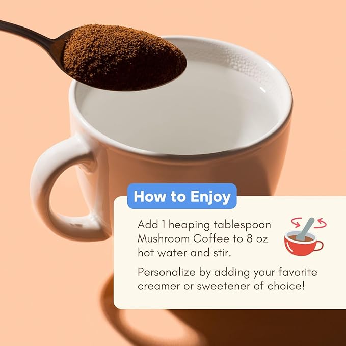 360 Nutrition Instant Mushroom Coffee with Cordyceps, Lion?™s Mane Superfood Mushrooms and Ashwagandha for Cognitive Balance, Memory and Focus | Dark Roast, No Added Sugar 5 oz (Focus Blend)