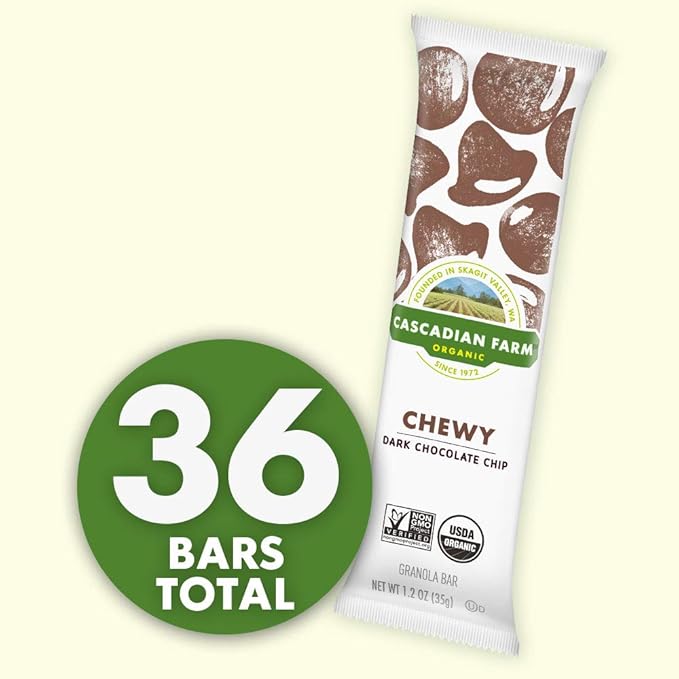 Cascadian Farm Organic Chocolate Chip Chewy Granola Bars, 6 Bars, 7.4 oz
