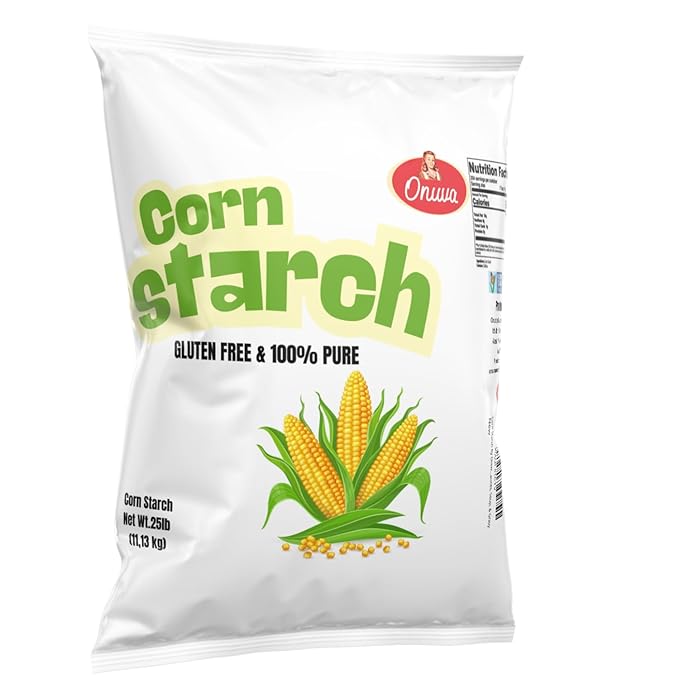 Corn Starch by Onuva - 25 lbs , (11,3 kg) - Gluten Free - Vegan - Thickener For Sauces, Soup, & Gravy