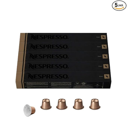 Nespresso Capsules Original Line, Cosi, Mild Roast Espresso Coffee, 50 Count Coffee Pods