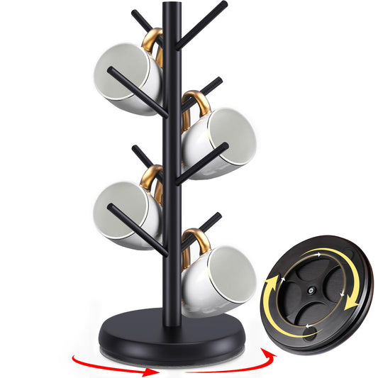 ZYZWTG Rotating Mug Tree, 8-Hook Coffee Mug Holder for Countertop
