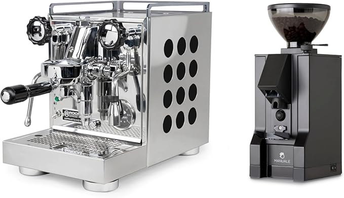 Rocket Espresso Appartamento Espresso Machine and Eureka Mignon Notte Grinder Bundle (Black)