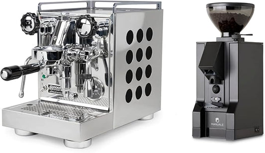 Rocket Espresso Appartamento Espresso Machine and Eureka Mignon Notte Grinder Bundle (Black)