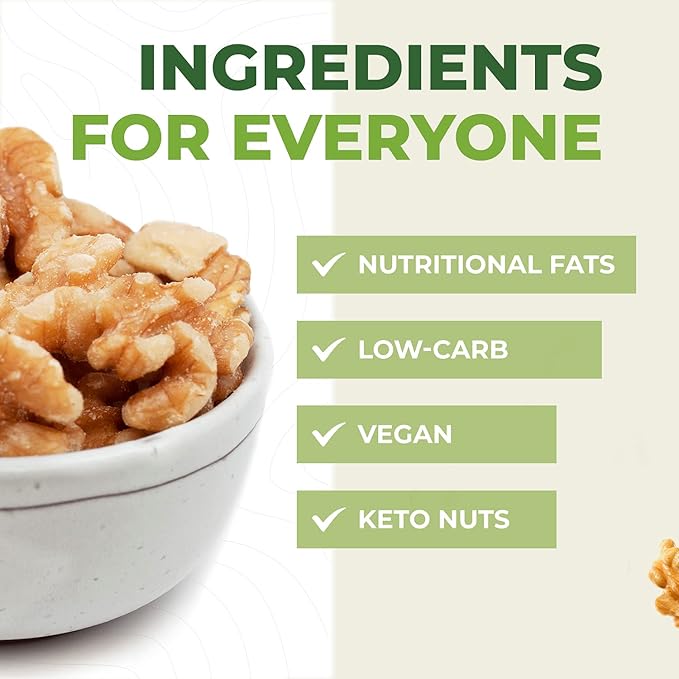 Beyond Nature Organic Raw Walnuts ??Unsalted 2 Pound (32 oz) Vacuum Sealed, Non GMO, No Salt, Low Carb, Keto Friendly & Vegan Snack