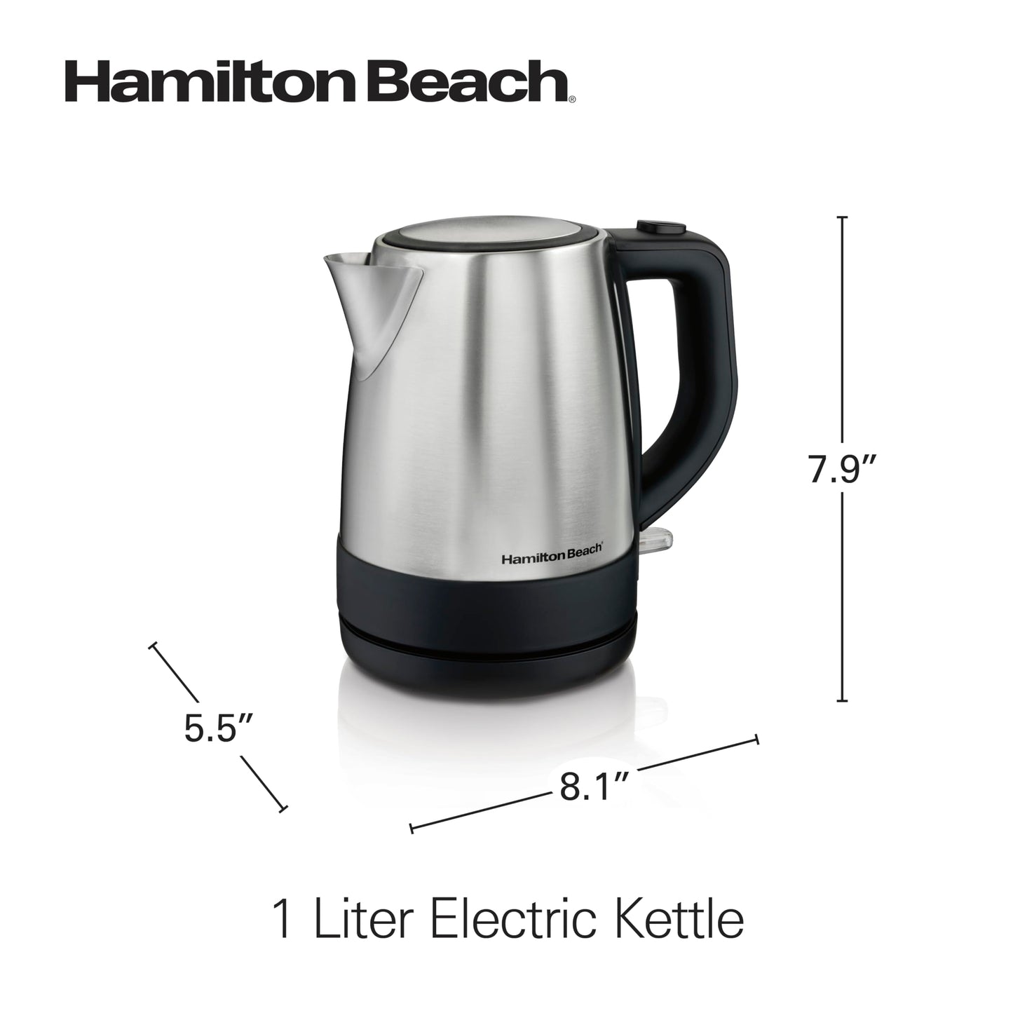 Hamilton Beach 1 Liter Electric Tea Kettle, Water Boiler & Heater