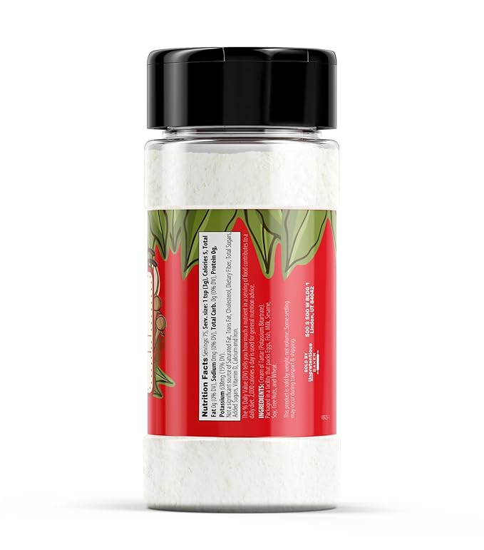 Unpretentious Cream of Tartar, 1 Cup, Non-GMO, Gluten Free, Vegan, Slotted Cap Spice Shaker