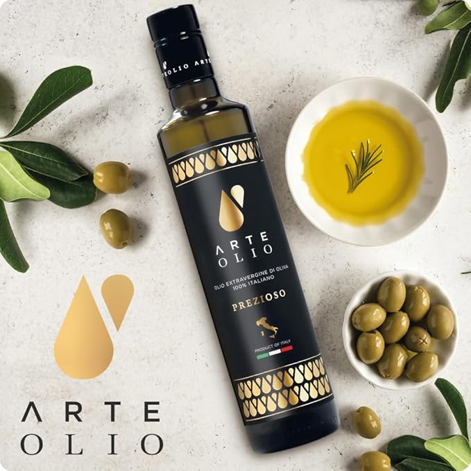 ArteOlio Prezioso Olive Oil: 100% Extra virgin cold pressed olive oil directly from Italy made in Single Estate Unordinary Rich Taste (5L Tin)