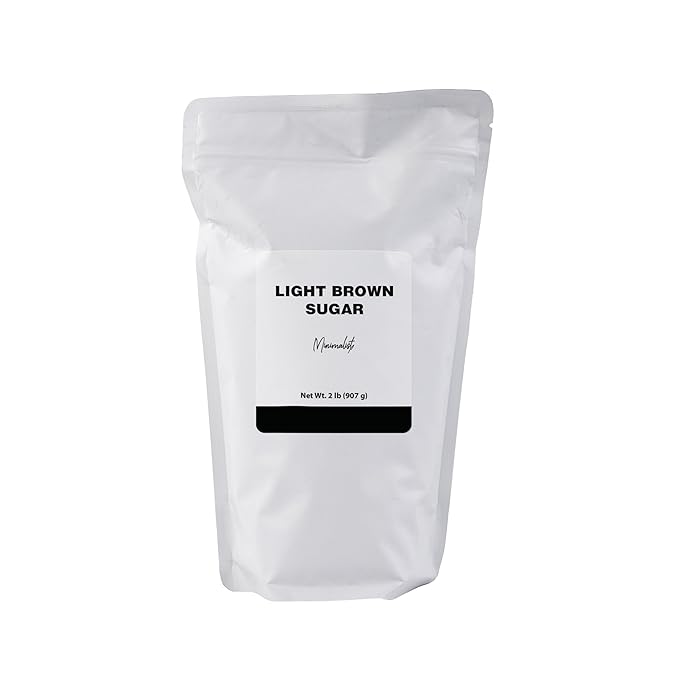 Minimalist Light Brown Sugar, Ideal for Baking and Sweetening, Packaged in a Resealable Bag (2 Pound)