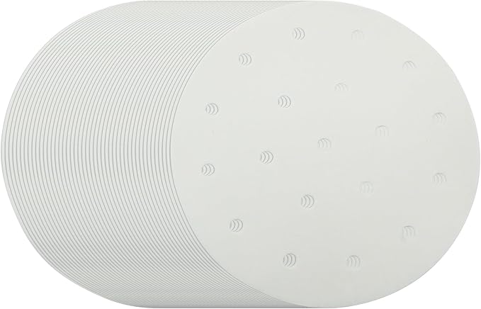 100 Pack 6 Inch Bamboo Steamer Liner - Round Air Fryer Parchment Paper with Holes - White Non Stick Steamer Paper for Air Fryer Basket, Oven, Microwave, Bamboos Steamer