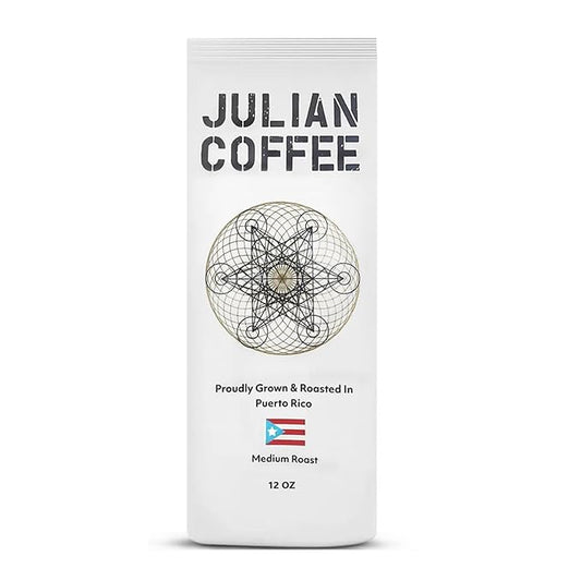 Julian Coffee - Whole Bean, Specialty Grade Single Origin Arabica Coffee From Puerto Rico. Low Acid. 12oz.