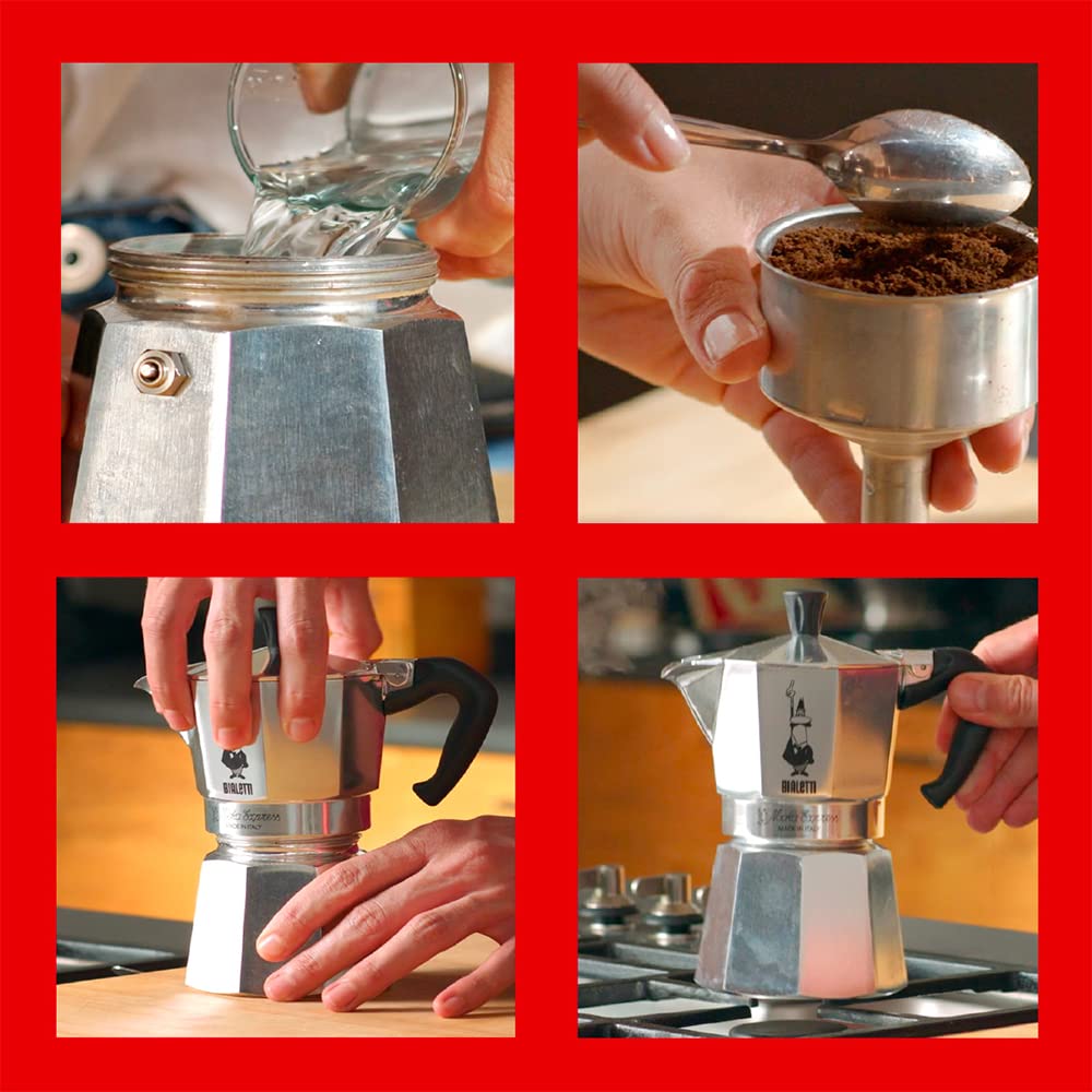 Bialetti - Moka Express: Iconic Stovetop Espresso Maker, Moka Pot, Italian Coffee Maker, 3 Espresso