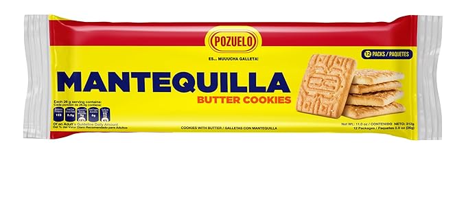 Pozuelo Mantequilla Butter Cookies | Made with Real Butter | Great with Coffee | 11.0 OZ (Pack of 3)