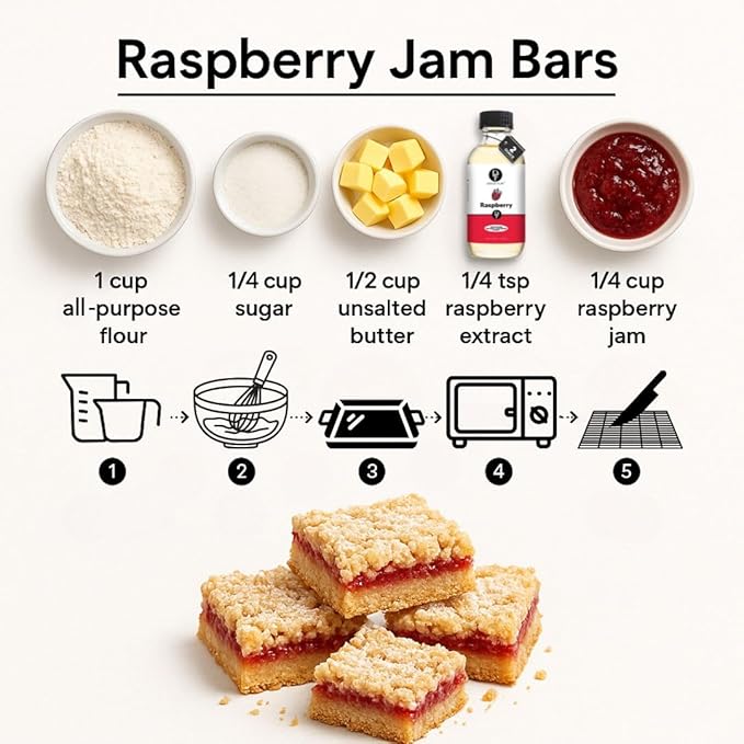 Dolce Flav Raspberry Extract (Oil-Soluble) 8 oz ??Kosher, Sugar-Free, Concentrated Raspberry Flavoring for Chocolates, Candies & Baking, Includes Measured Dropper