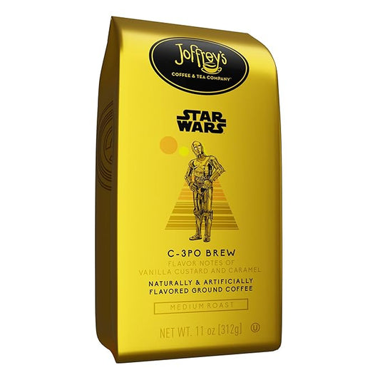 Joffrey's Coffee - STAR WARS??C-3PO Brew, STAR WARS Licensed Coffee Collection, Artisan Medium Roast, Creamy & Smooth Taste, Brew or French Press (Ground, 11oz)