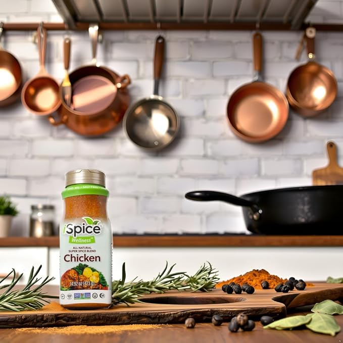 iSpice Blend| Chicken Seasoning | 14.92 oz | Mixed Spice & Seasoning | Bulk Size | Halal | Kosher