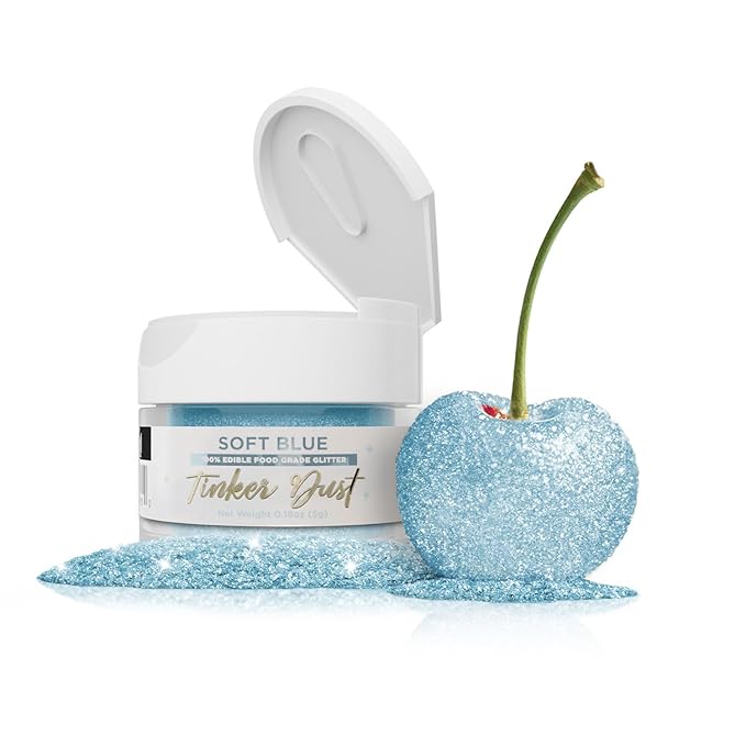 Bakell - Soft Blue Tinker Dust (5g, 1x Jar) Edible Glitter for Food, Desserts, and Beverages!