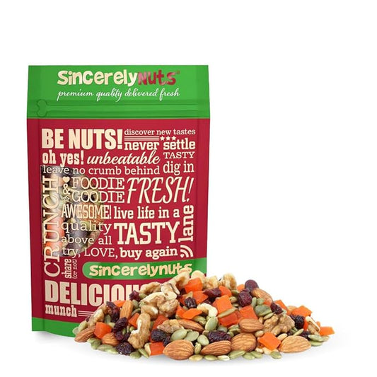 Sincerely Nuts Omega 3 Trail Mix - Whole Pumpkin Seeds, Sweetened Dried Cranberries & Mango Chunks, Unsalted Almonds & Chopped Walnuts - Kosher, Vegan & Gluten Free Heart Healthy Snacks, 3 lb
