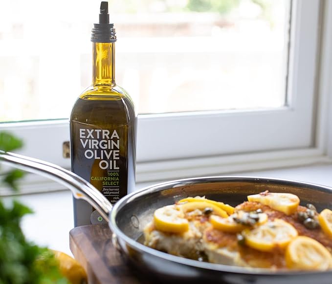 Cobram Estate California Select Extra Virgin Olive Oil - First Cold Pressed, Non-GMO, Keto Friendly, High in Antioxidants, Fruity & Balanced - Cold Pressed Olive Oil Bottle EVOO - 750ml (Pack of 1)