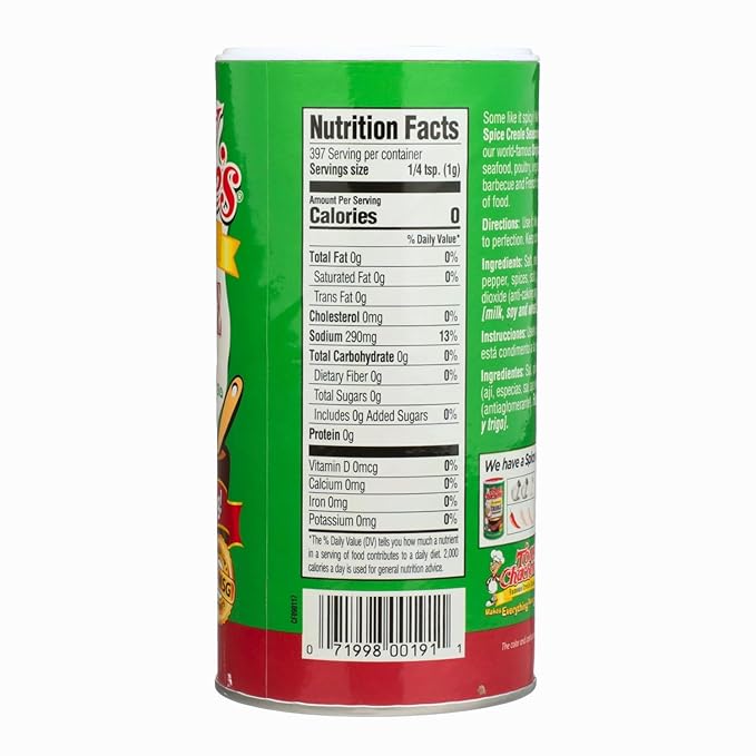 Tony Chachere's Creole and Cajun Seasoning Canisters (2 Pack + Packet) (2 Pack, More Spice with No Salt Packet)
