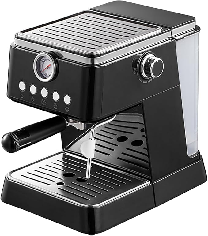 Espresso Machine 20 Bar, Upgraded 1300W Espresso Maker with Milk Frother Steam Wand, Semi-Automatic Espresso Coffee Machines for Home, for Cappuccino, Latte, 50oz Removable Water Tank (black)