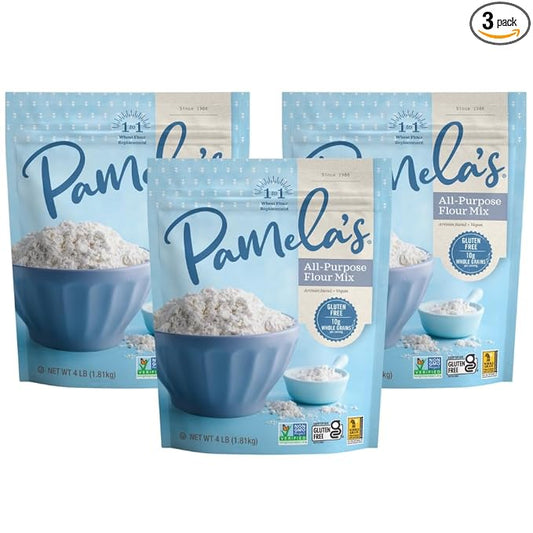 Pamela's Products Gluten Free Artisan Flour Blend, 4 Pound (Pack of 3)