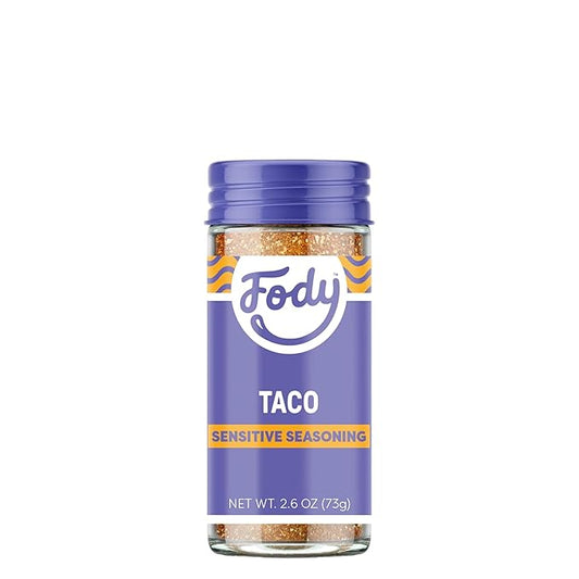 Fody Foods Taco Seasoning, 2.6 Oz, Garlic and Onion Free, Low FODMAP Certified, Gut & IBS Friendly, Vegan, Non-GMO, Gluten Free, Keto Friendly