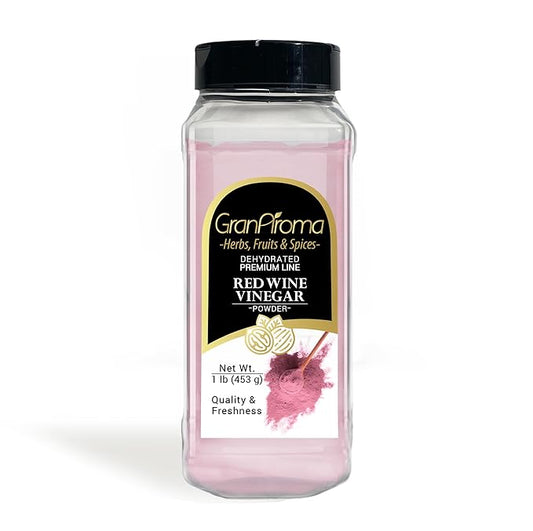 GranAroma Red Wine Vinegar Powder, 1 lb, Tart Flavor, Dry Rubs & Dressings, Seasoning Powder