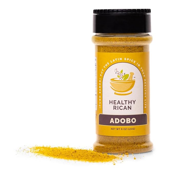 Healthy Rican Adobo Sazon Sofrito Seasoning and Herbs Mix Dry Non GMO No Preservatives MSG Artificial Coloring Gluten Free Diabetes Keto Friendly Whole 30 Approved (Regular Variety Bundle)