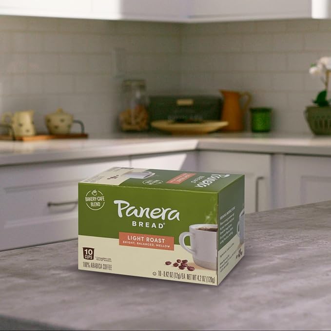 Panera Bread Light Roast Single Serve Coffee Cups, 100% Arabica Coffee, Kosher, 10 Count (Pack of 6)