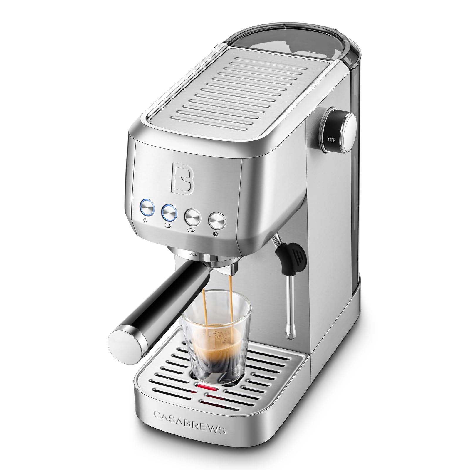 CASABREWS 3700 Essential Stainless Steel Espresso Machine with Steam Wand